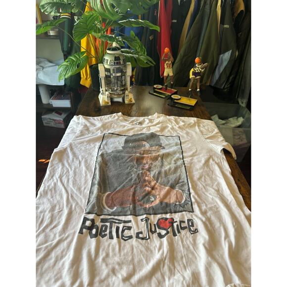 Vintage 2Pac Poetic Justice Shakur Graphic Tee Shirt SZ XL S/S - Picture 1 of 4